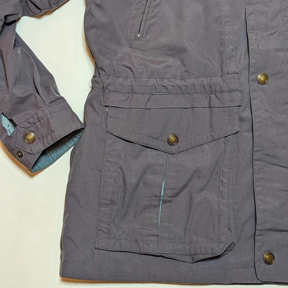 Vintage North American Clothiers Outdoor Grey Teal Zip Hooded Jacket Mens M - Picture 5 of 14